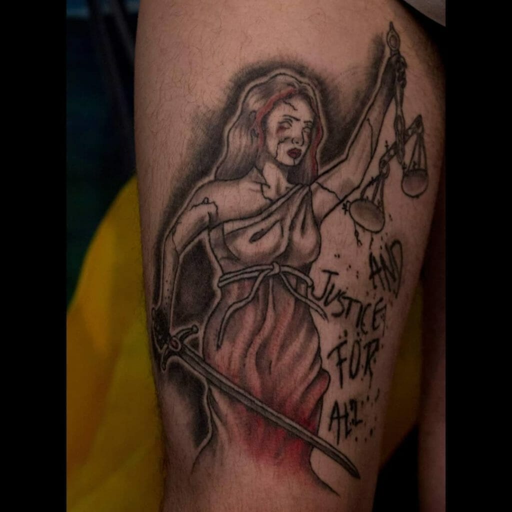 Ethereal Tattoo Designs With The Lady Of Justice