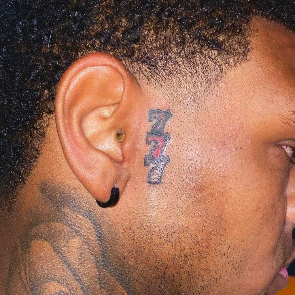 Face 777 Tattoo