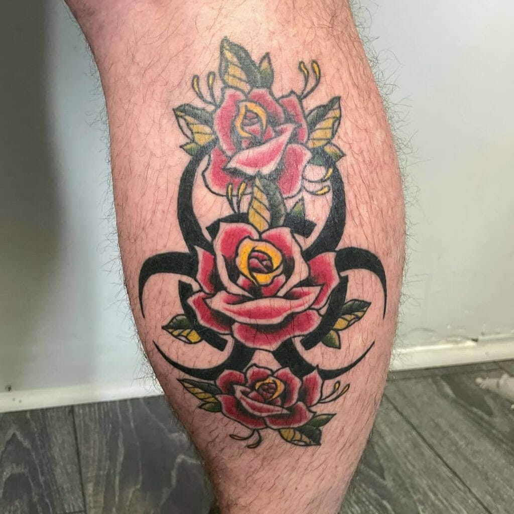 Floral Biohazard Tattoo