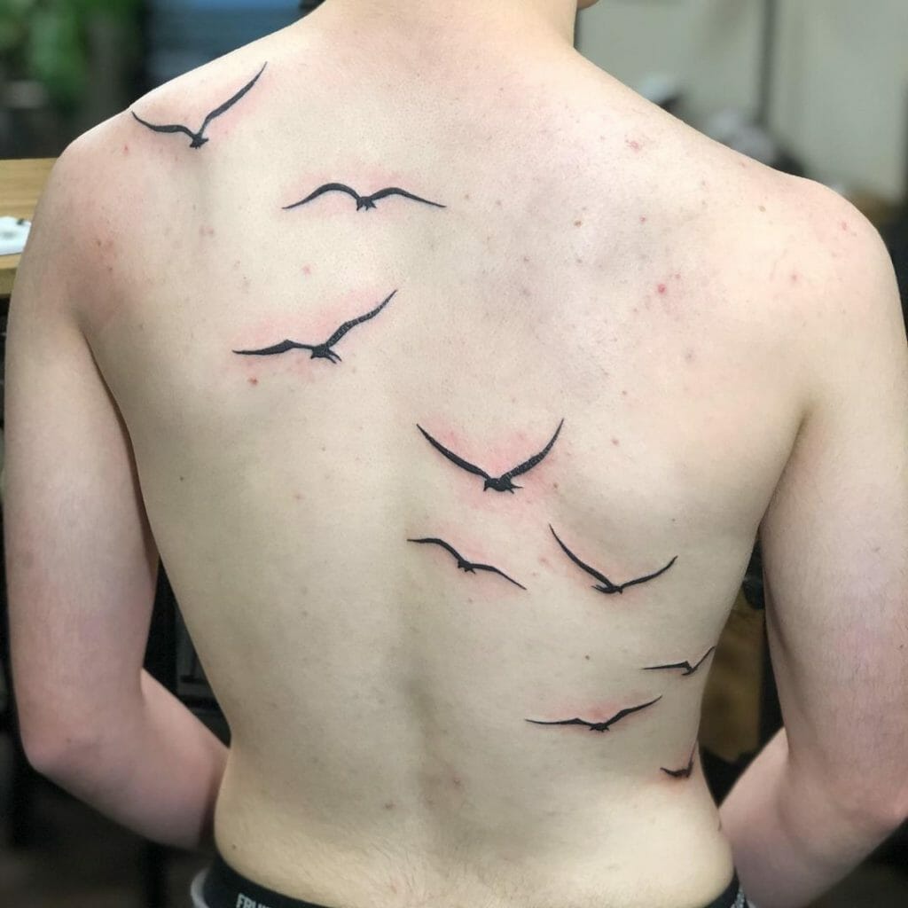 Flying Flock Birds Tattoo