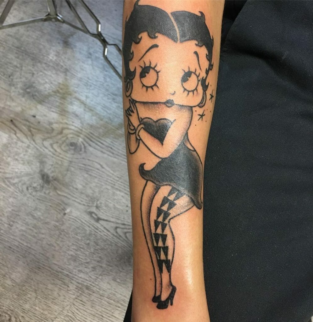 Forearm Betty Boop Tattoo
