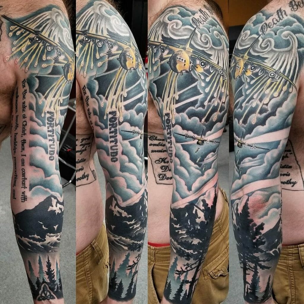 Full Sleeve Bomb Tattoo