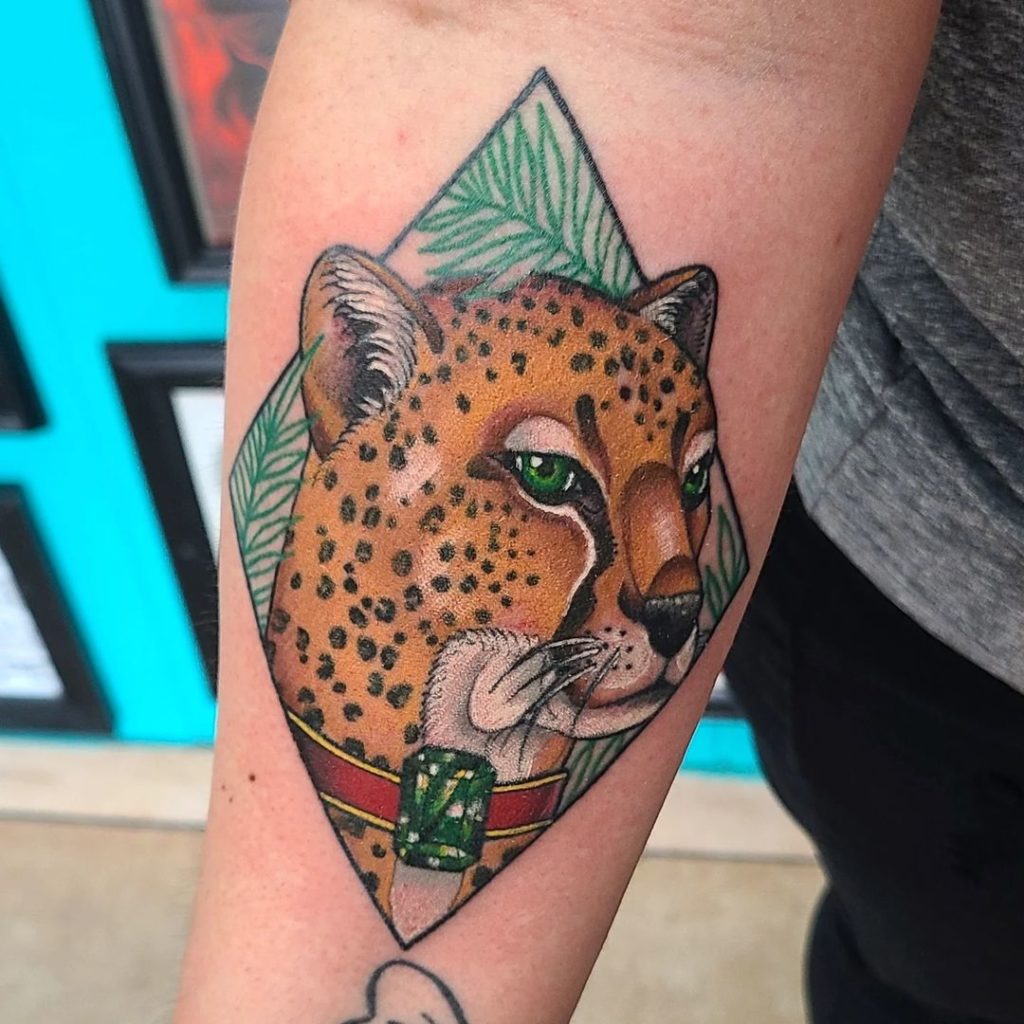 Geometric Cheetah Tattoo