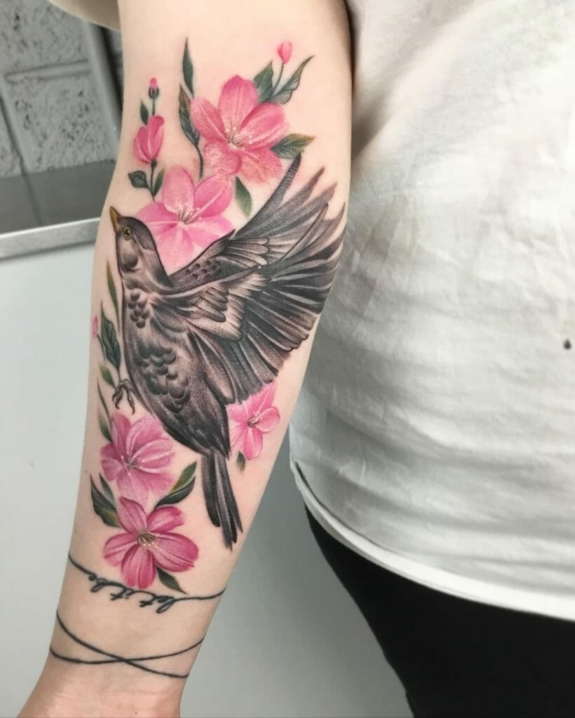 Glorious Black Bird Tattoo