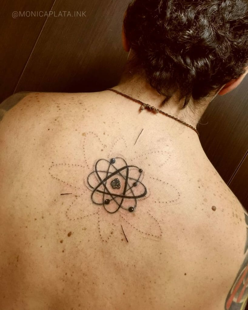 Gorgeous Atom Tattoo Designs For Your Back