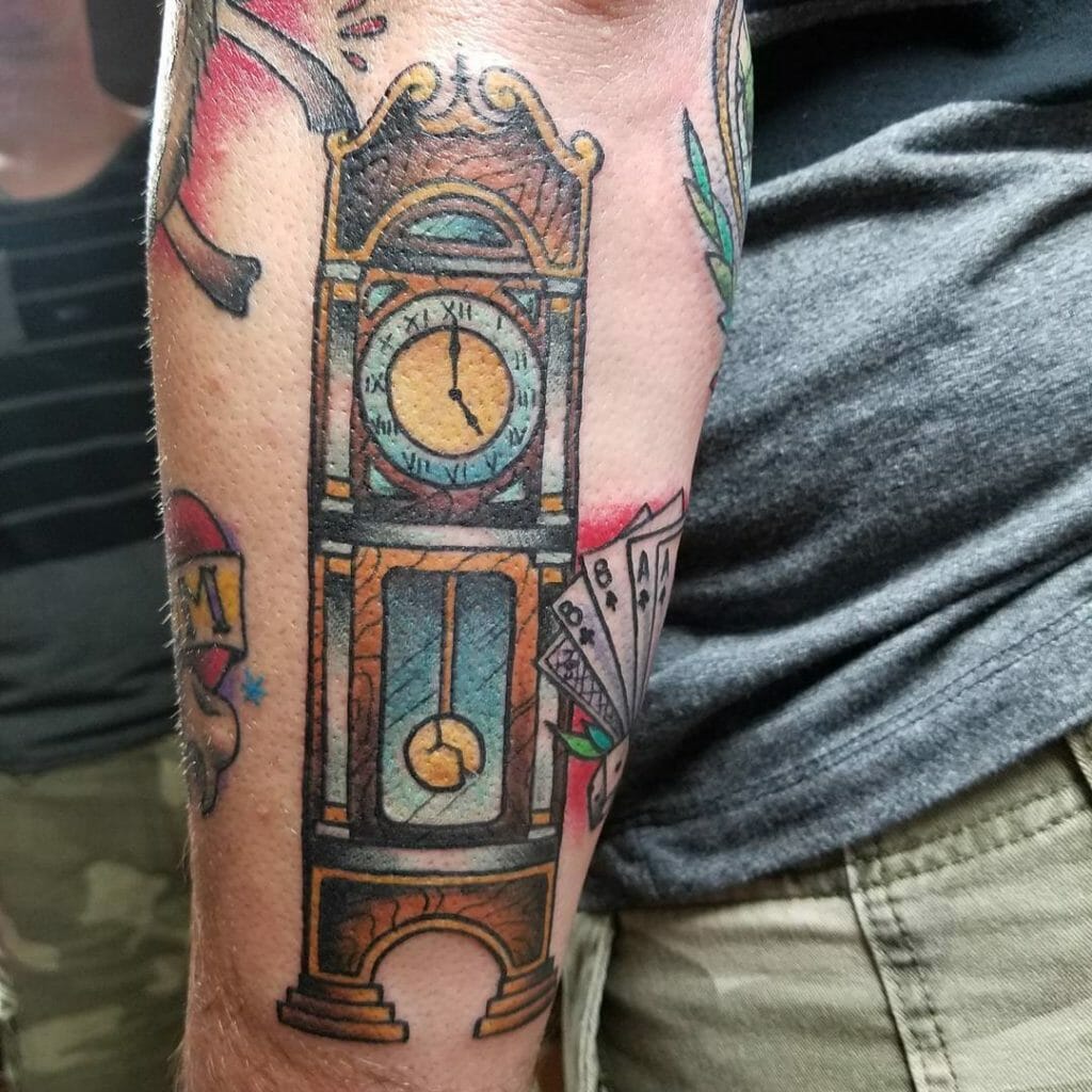 Grandfather Clock Tattoo
