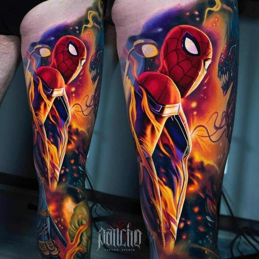 Graphic Spider-Man Tattoo 