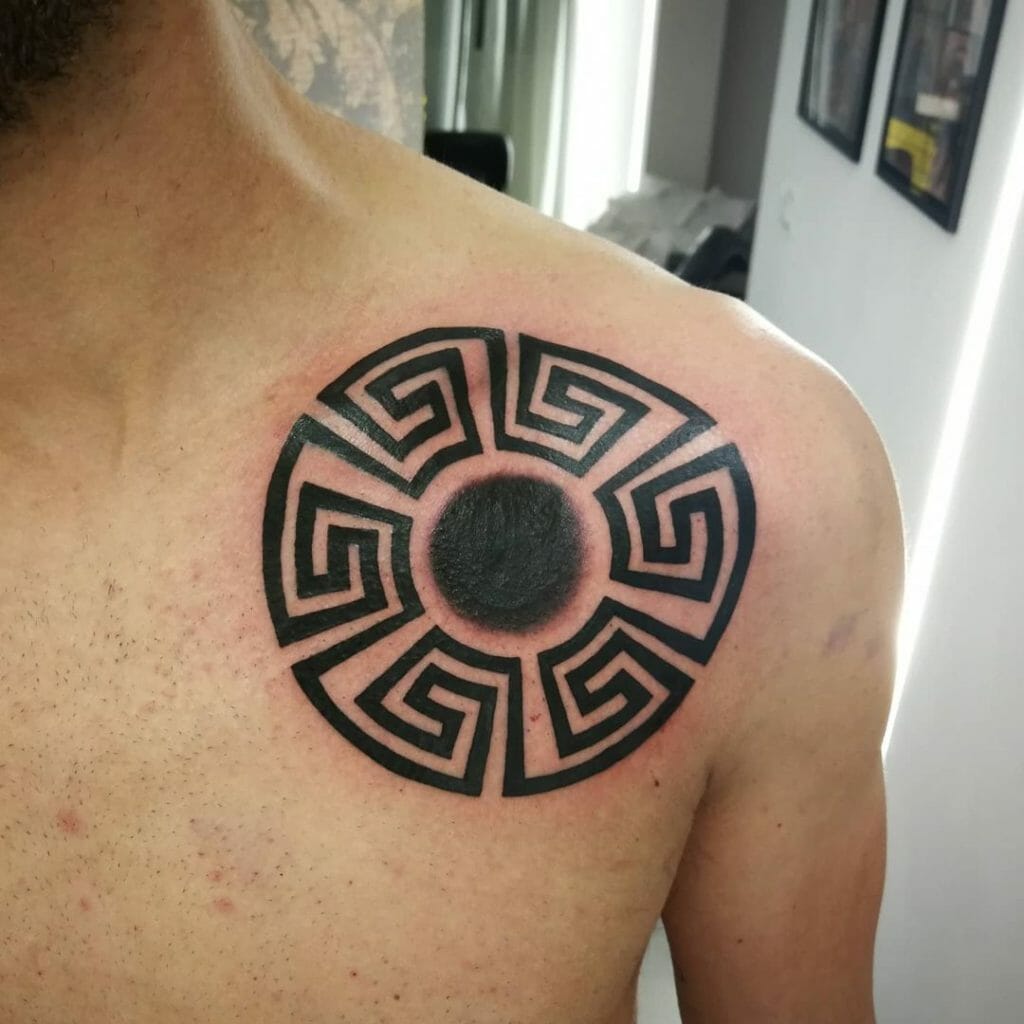 Greek Ring Black Sun Tattoo Ideas