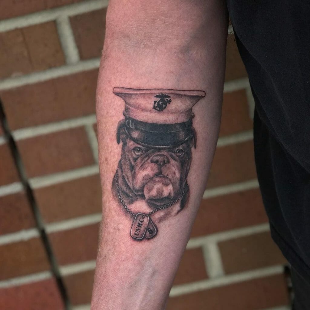 Hard-Boiled Marines Bulldog Tattoo Idea