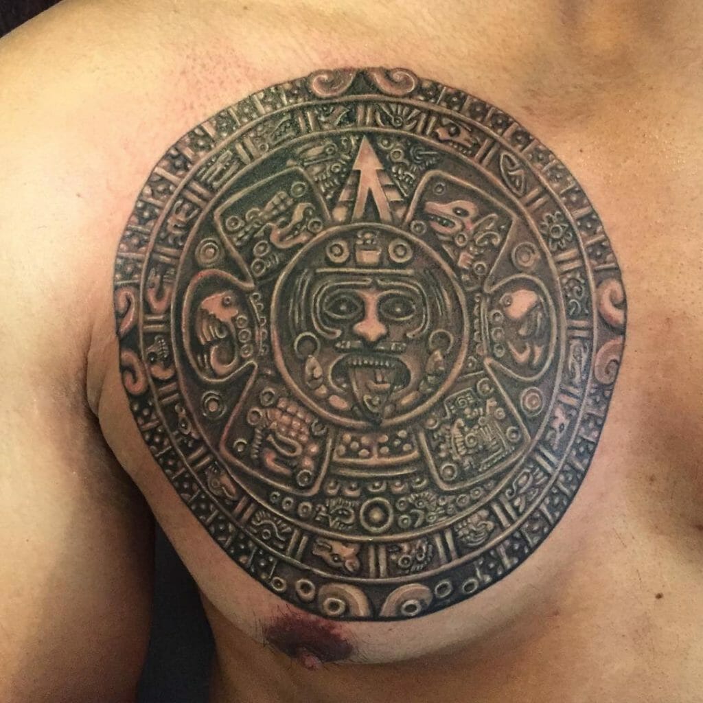 Ideas For An Intricate Aztec Tattoo Showing Their Calendar