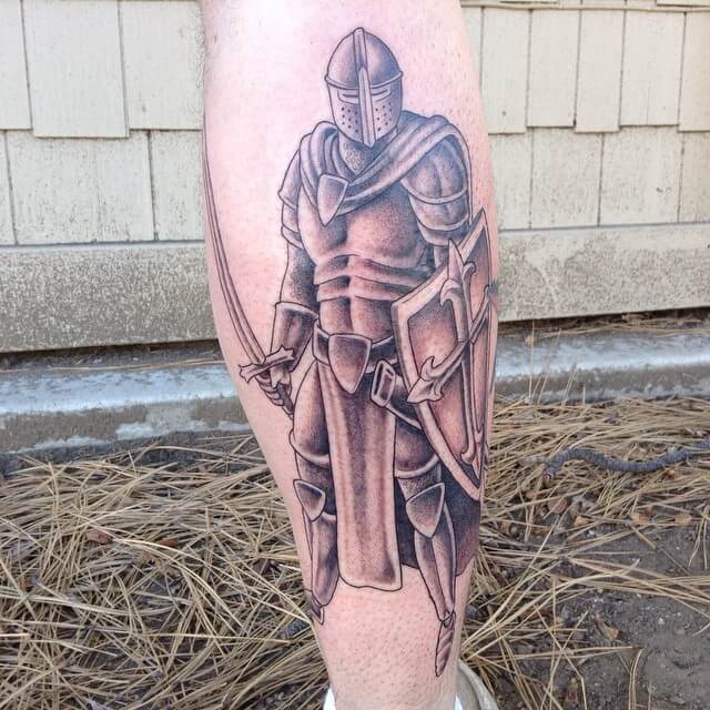 Knight In Full Armor Of God Tattoo Designs