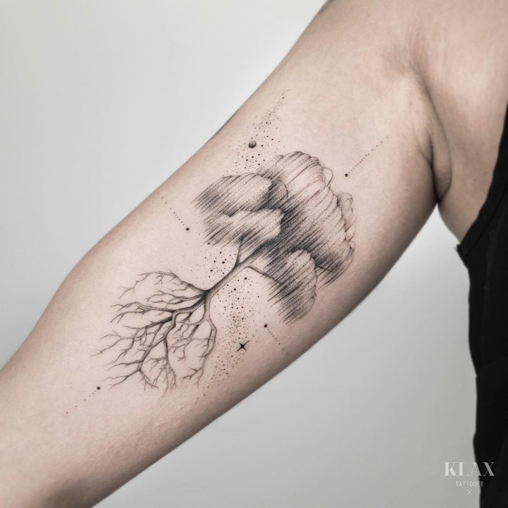 Life Of Tree Silhouette Tattoo