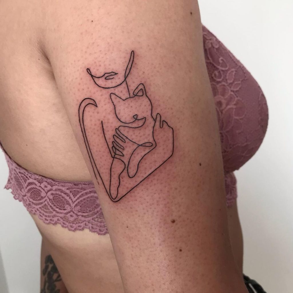 Minimalist Cat Tattoos