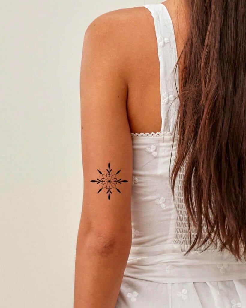 Minimalistic Back Of Arm Tattoo Designs. 