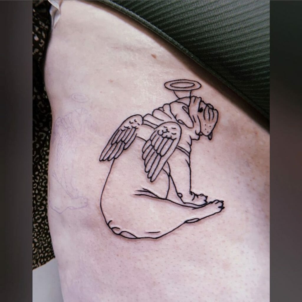 Minimalistic Bulldog Tattoo To Commemorate Your Pet