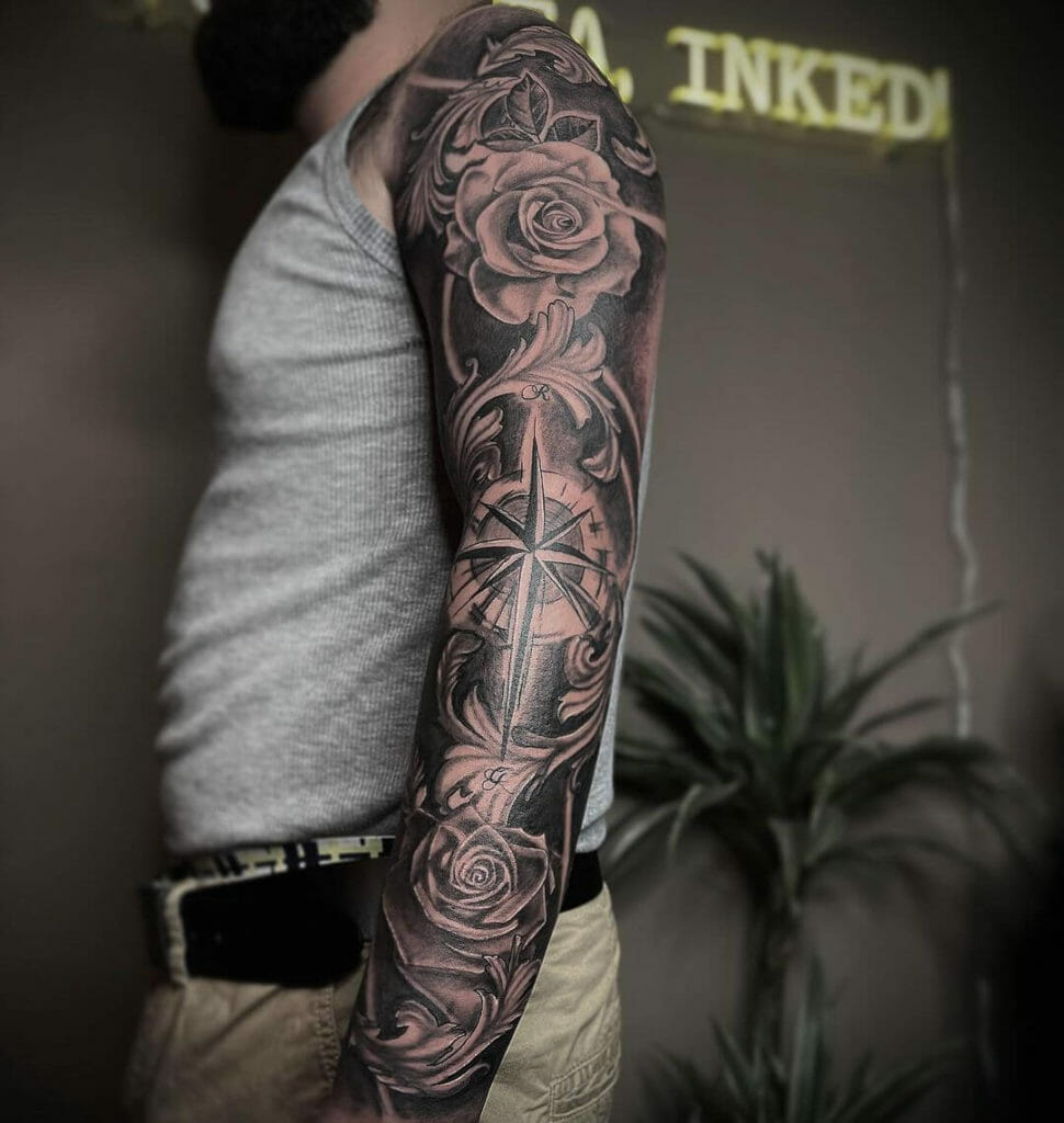 Mixed Arm Sleeve Tattoo Designs For Men And Women With Everyday Elements