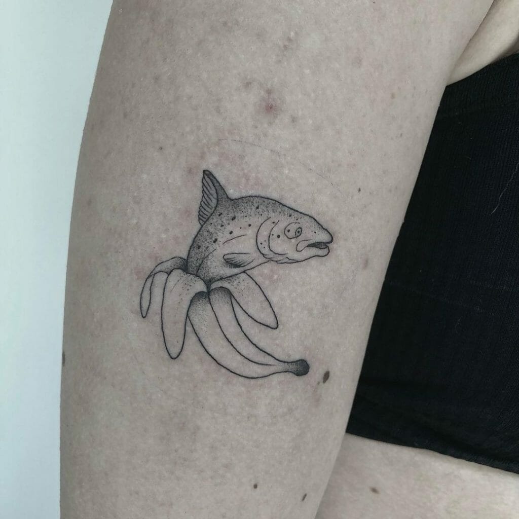 Monochromatic Banana Fish Tattoo