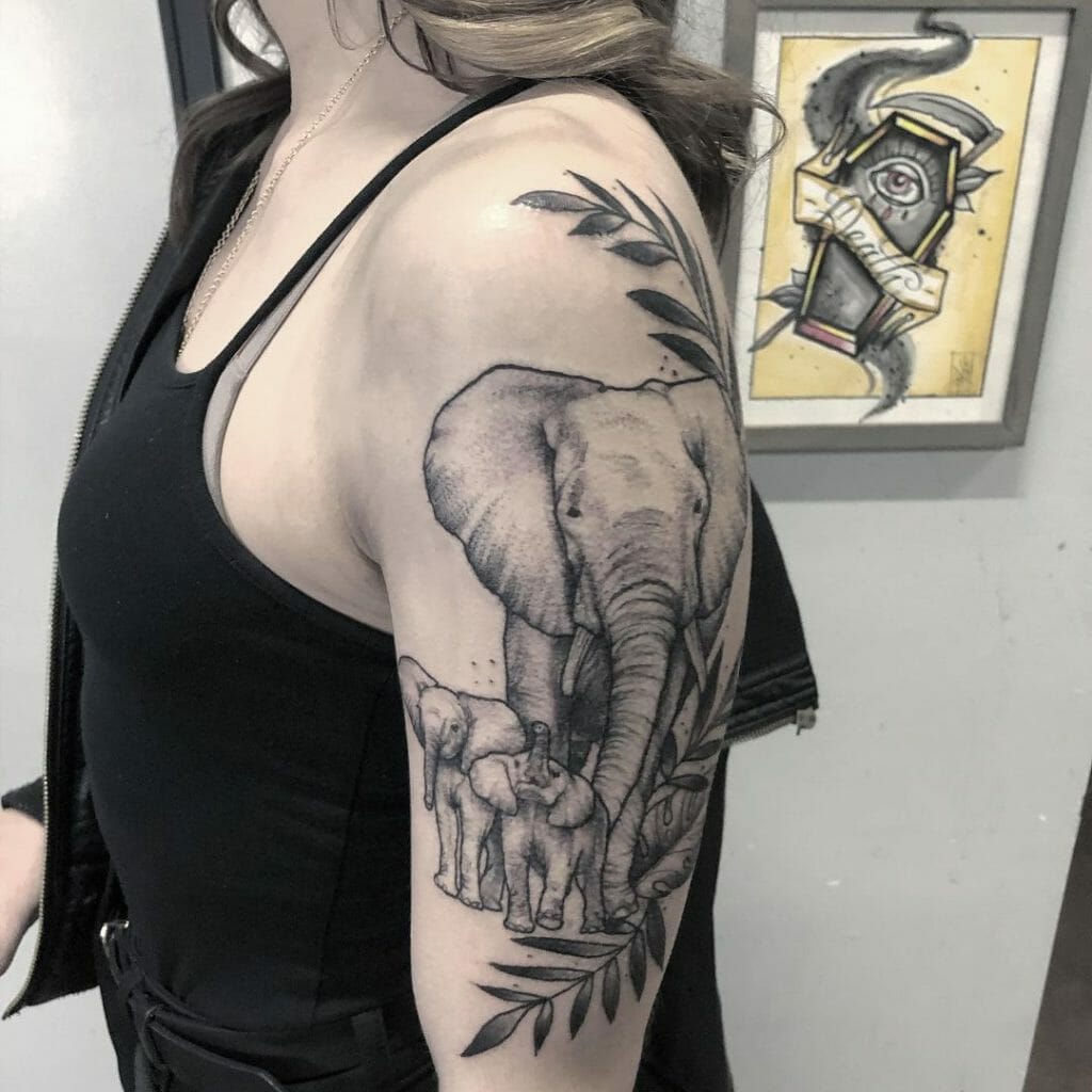 Mother Elephant Tattoo
