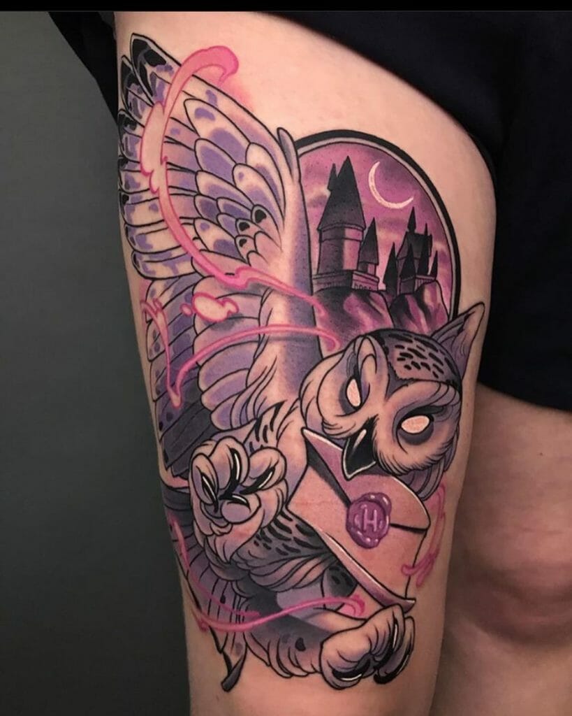Pop Culture-Inspired Barn Owl Tattoo For Girls And Boys