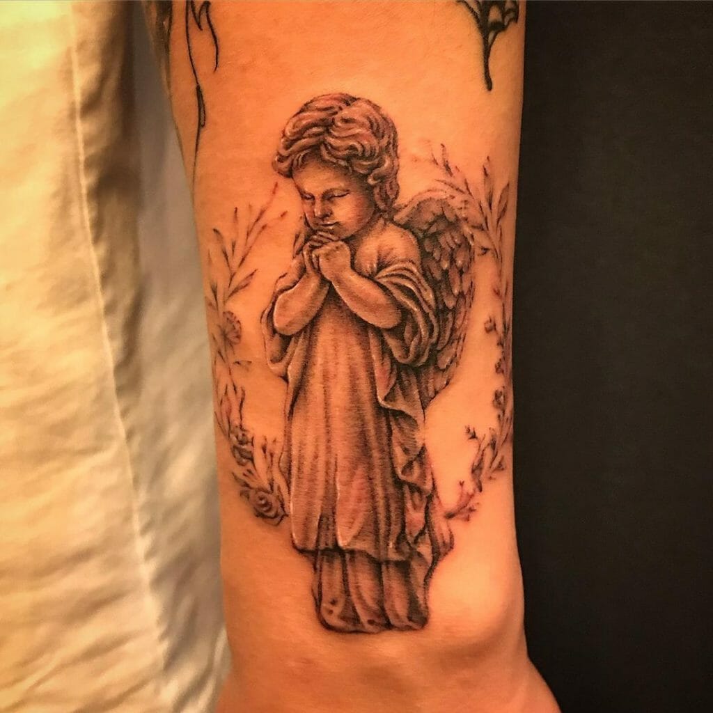 Praying Baby Angel Tattoo