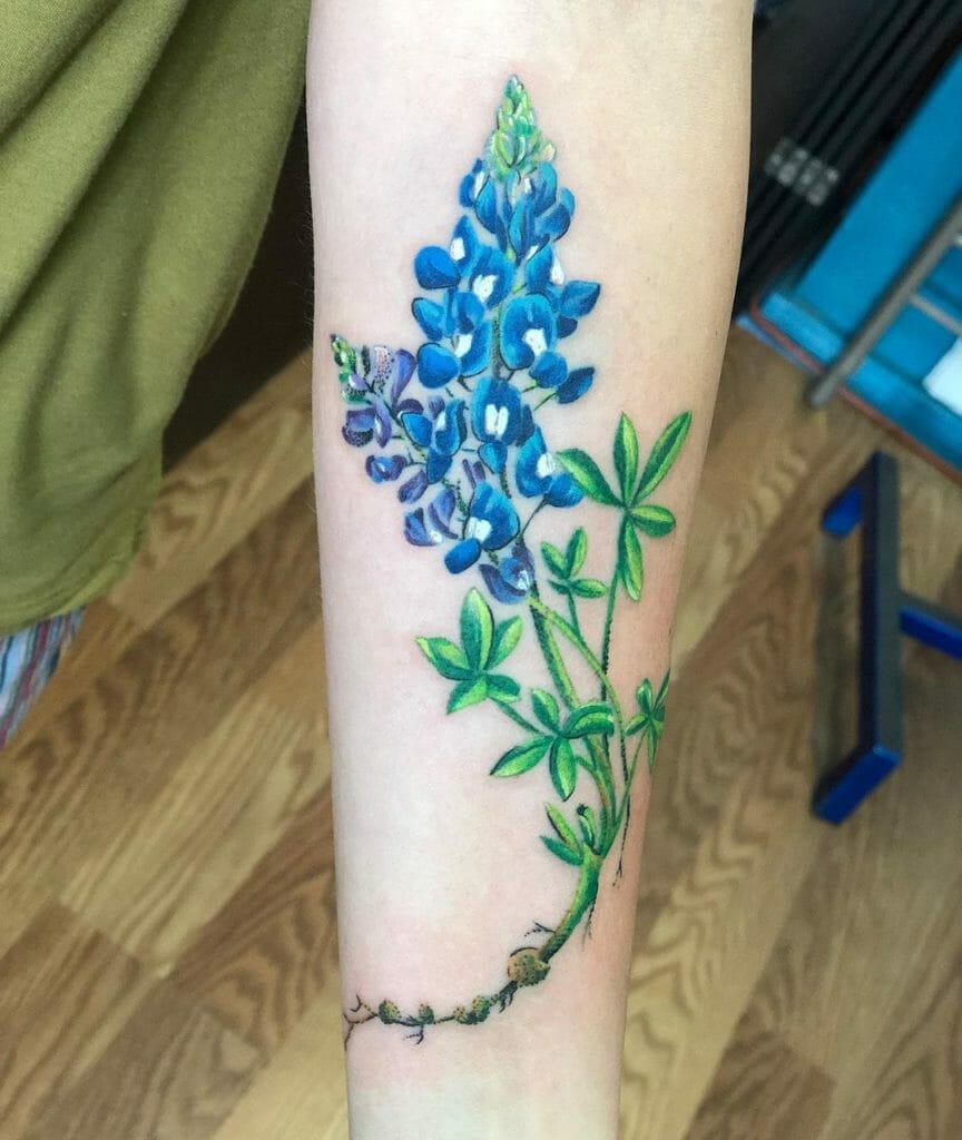 Pretty Bluebonnet Tattoo Ideas For Your Arm