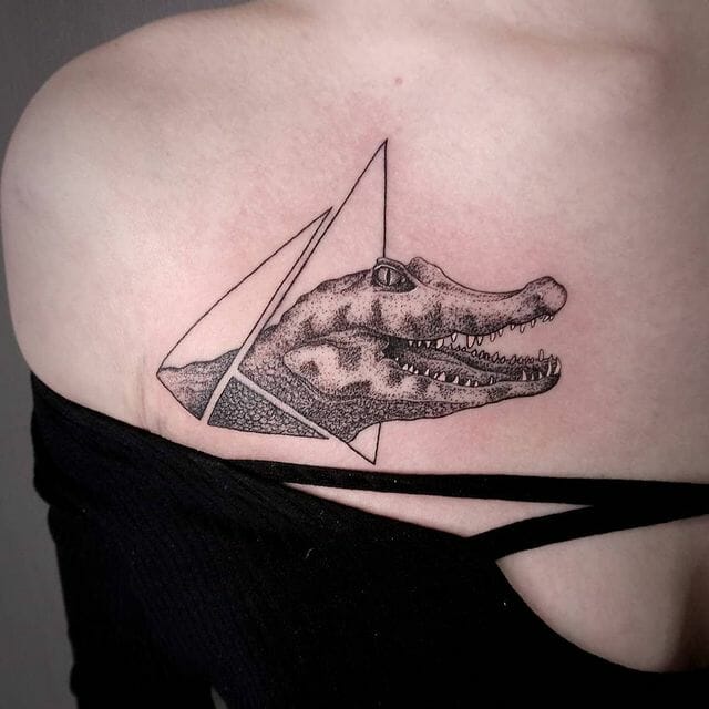 Quirky Alligator Tattoo