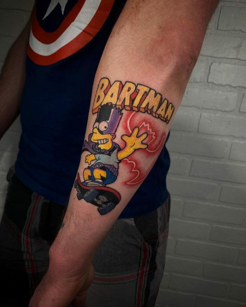 Quirky Bart Simpsons Tattoo