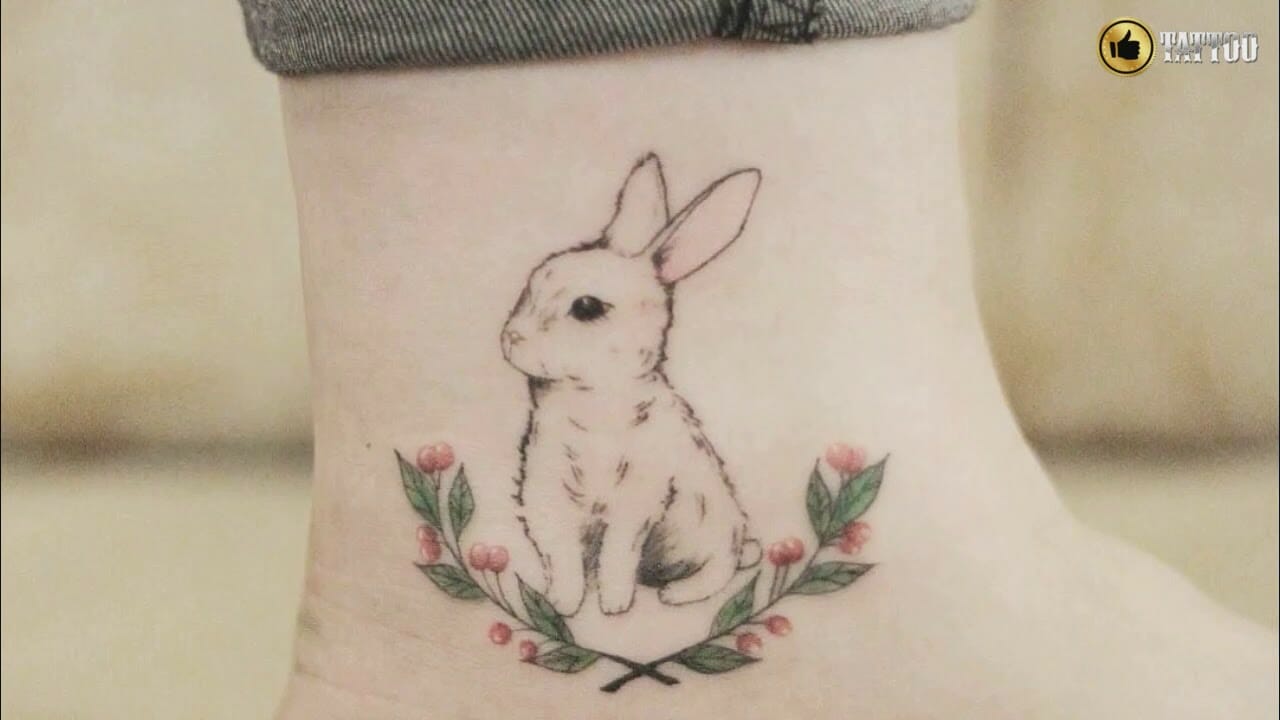 Cute rabbit tattoo designs 13225964 Vector Art at Vecteezy