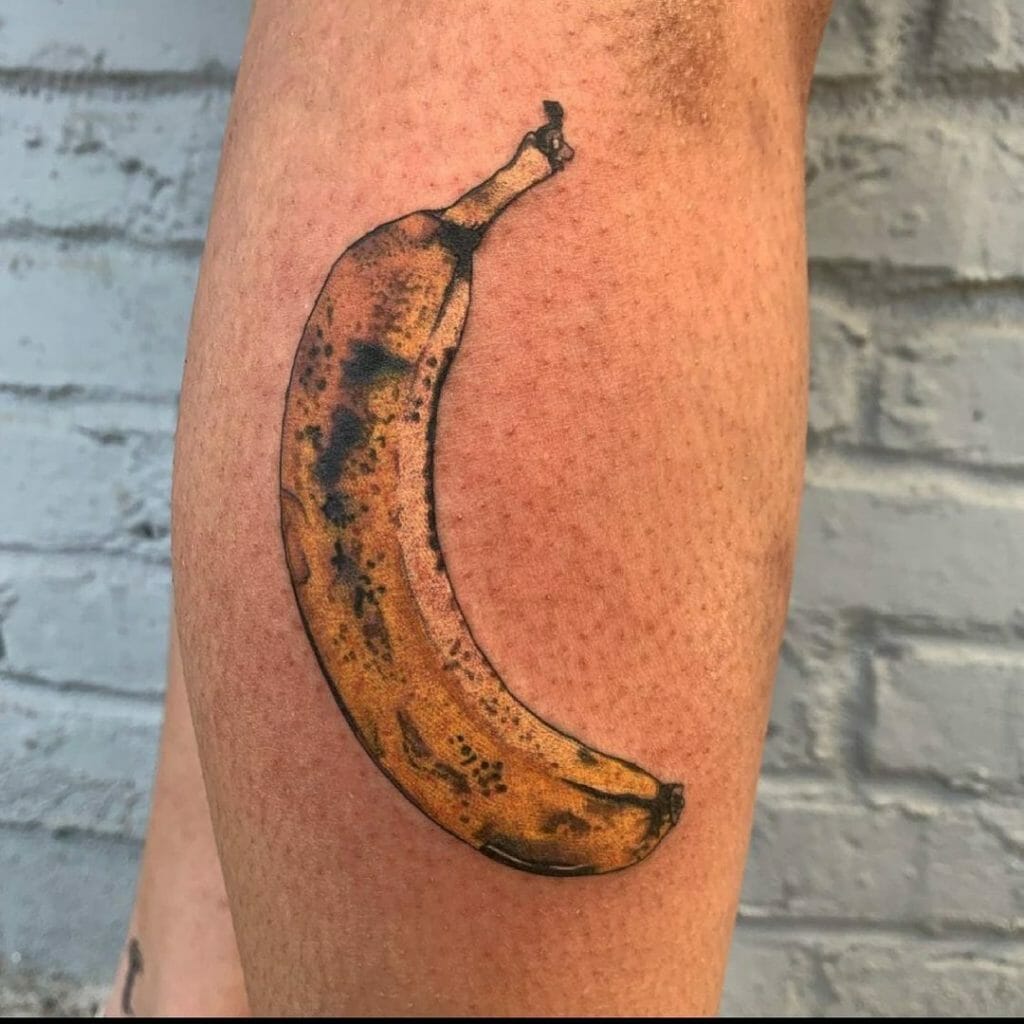 Realistic Banana Tattoo
