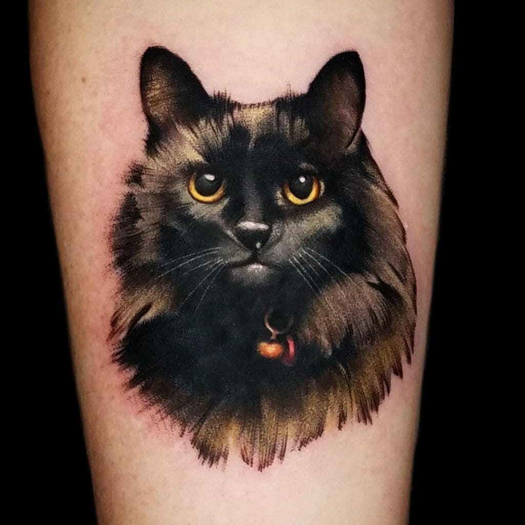 Realistic Black Cat Tattoo Ideas