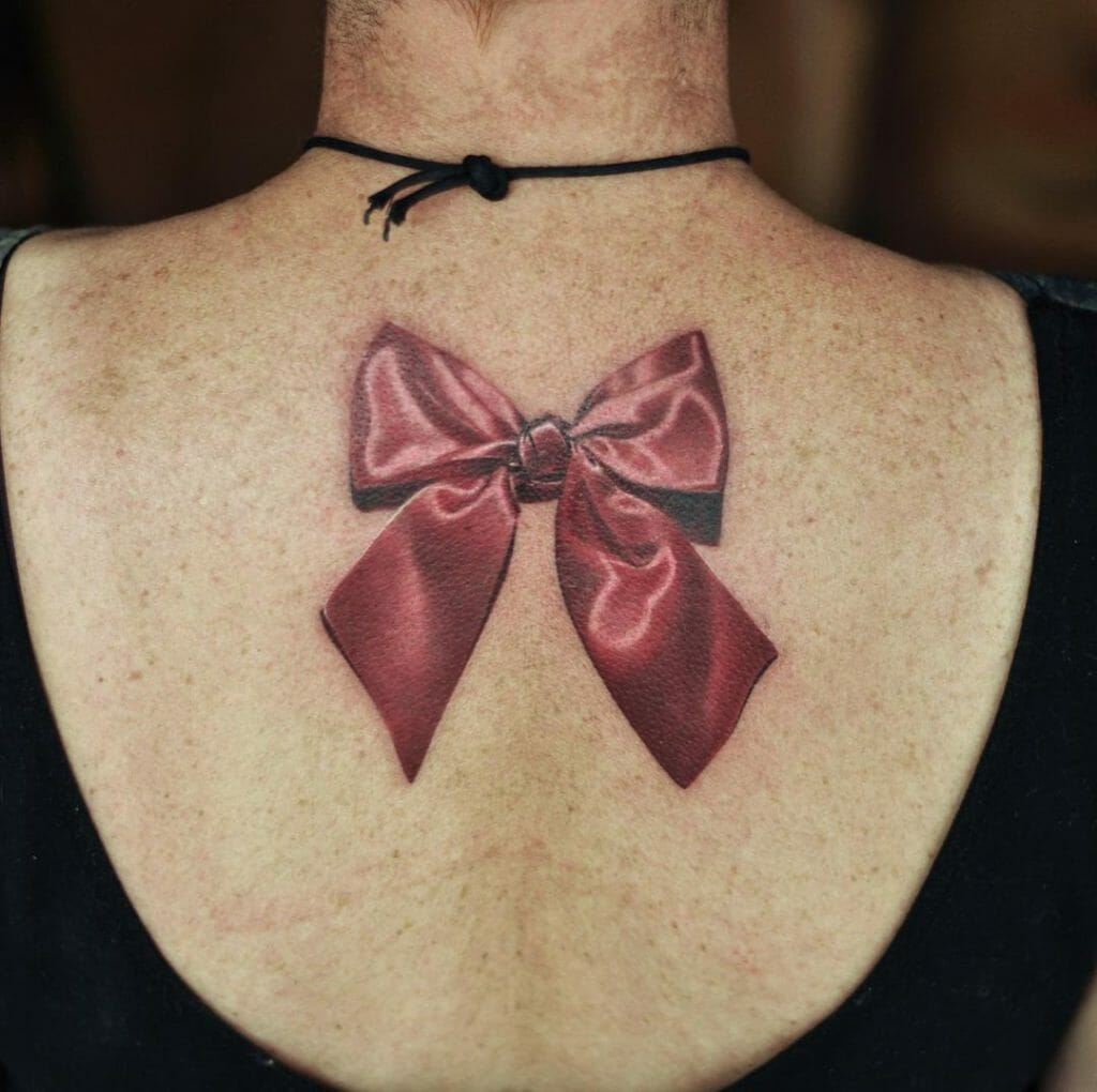 Realistic Bow Tattoo