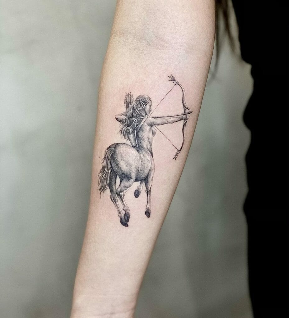 Sagittarius Tattoo That Depicts Strength And Truthfulness