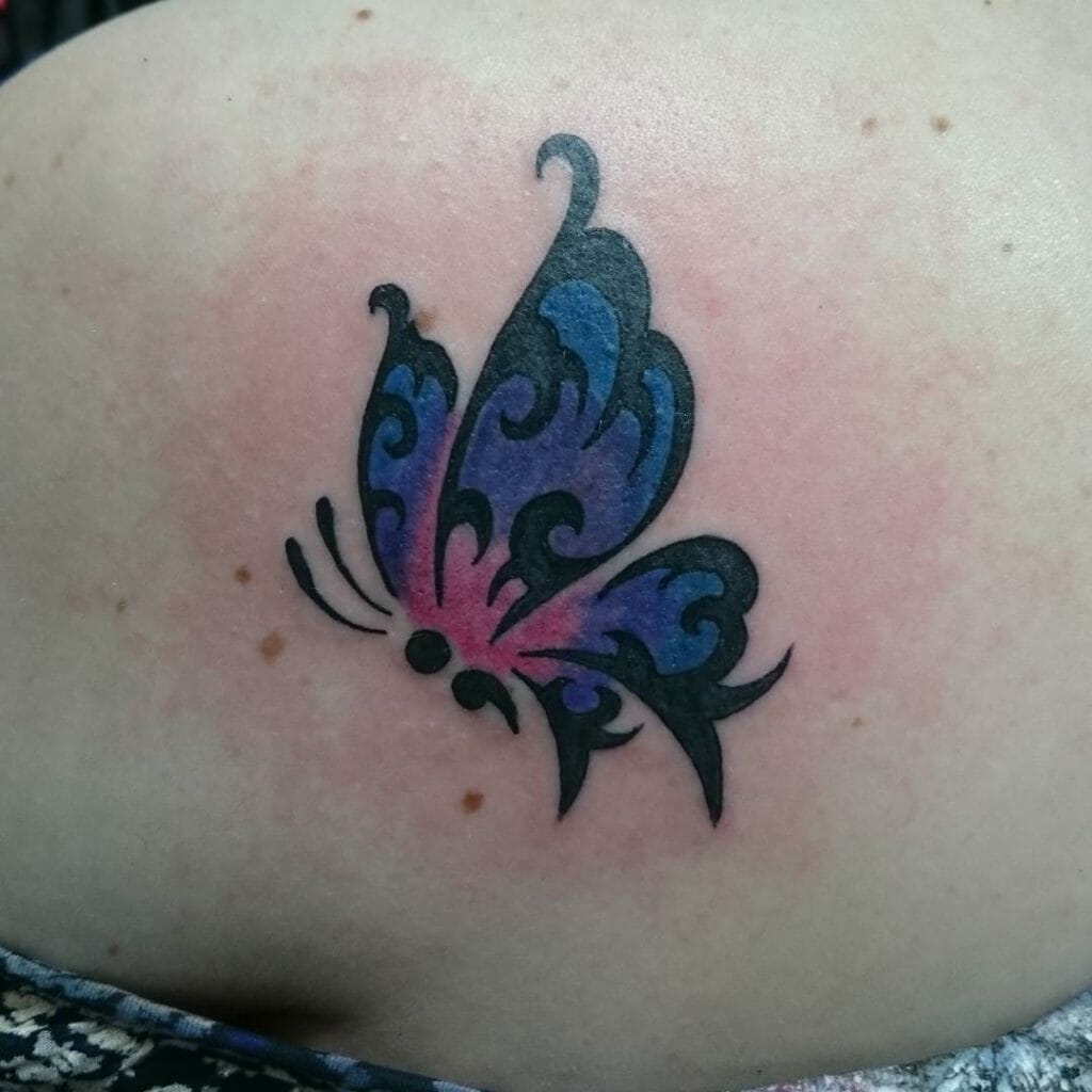 Semicolon Butterfly Wings Tattoo Ideas
