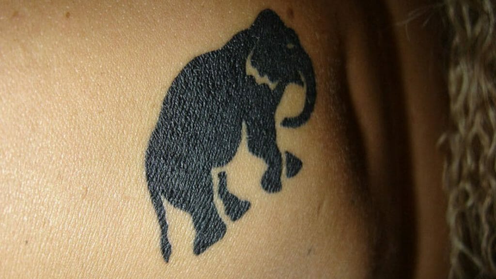 Shaded Elephant Tattoo