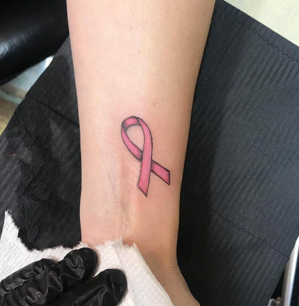 Simple And Minimal Breast Cancer Tattoos