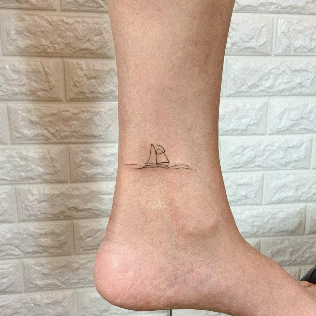 Simple Boat Tattoo