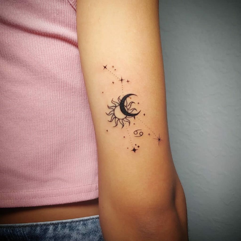 Simple Cancer Zodiac Tattoo For Those Who Likes It Simple