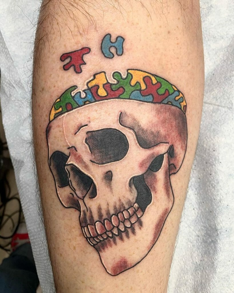 Skull Autism Tattoo
