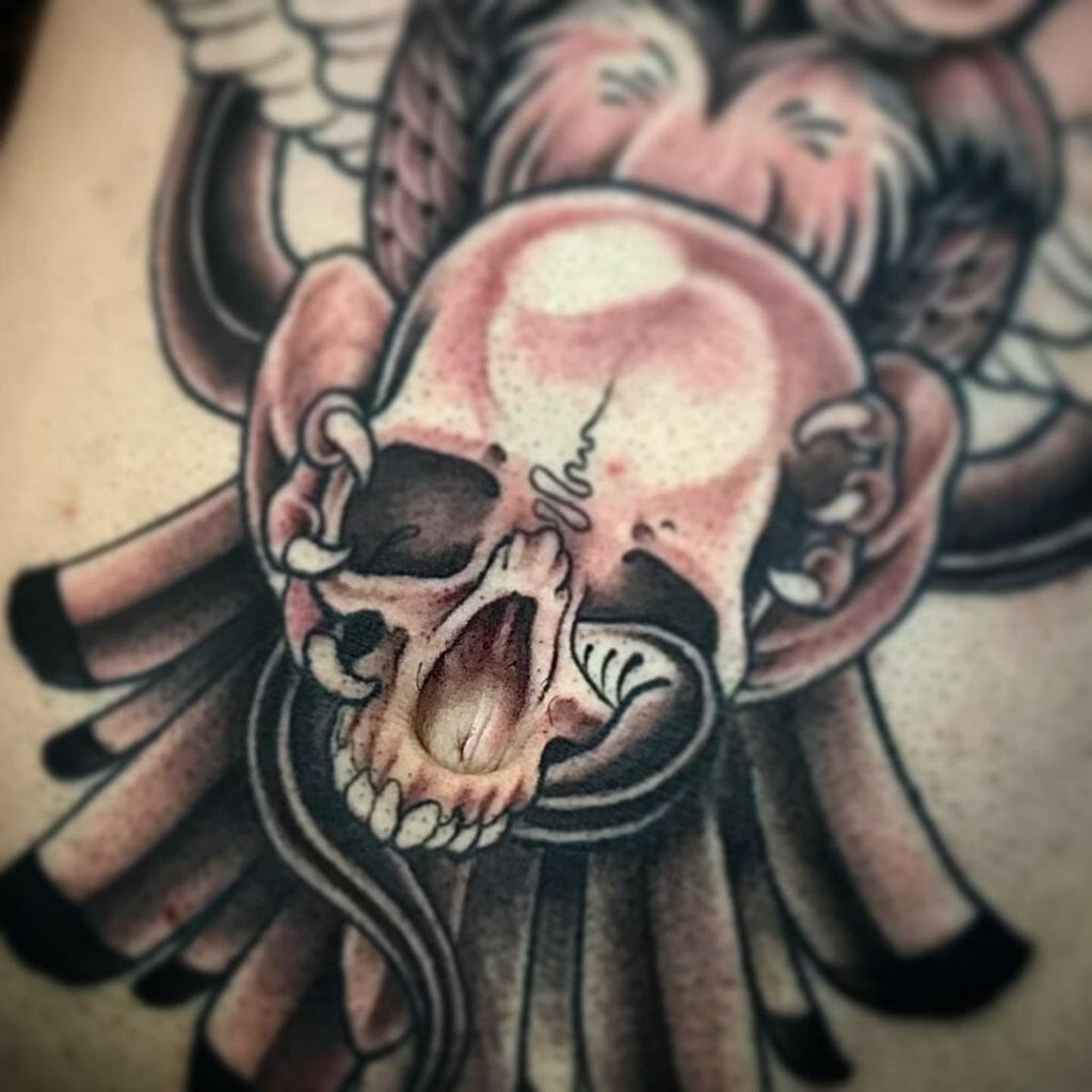 Skull Belly Button Tattoo