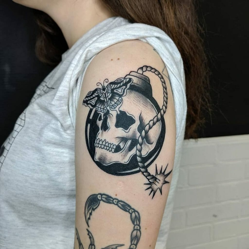 Skull Bomb Tattoo