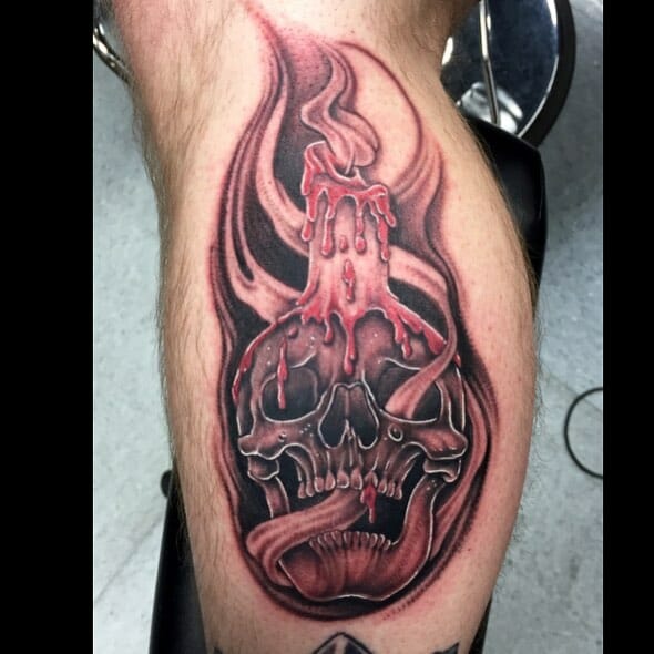 Skull Candle Tattoo