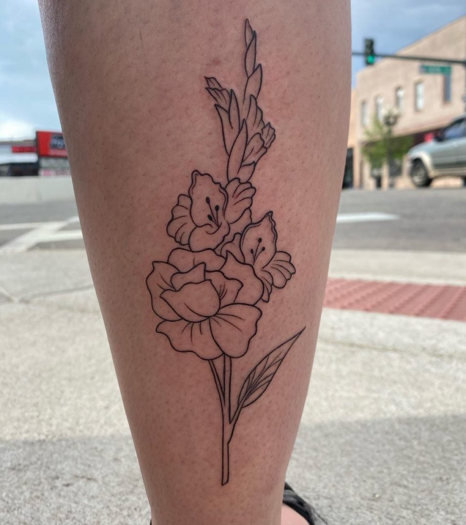 Small Carnation Flower Tattoo Design For Your Legs