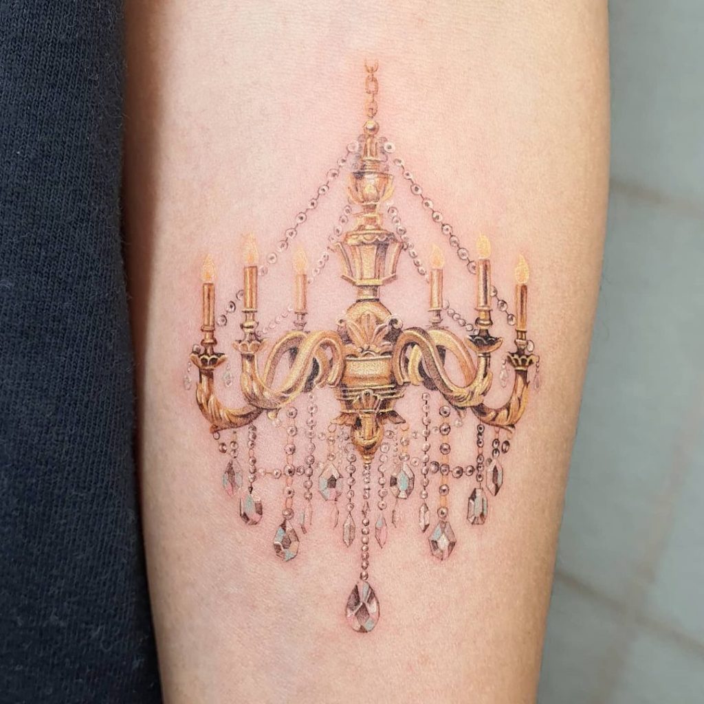 Small Chandelier Tattoo