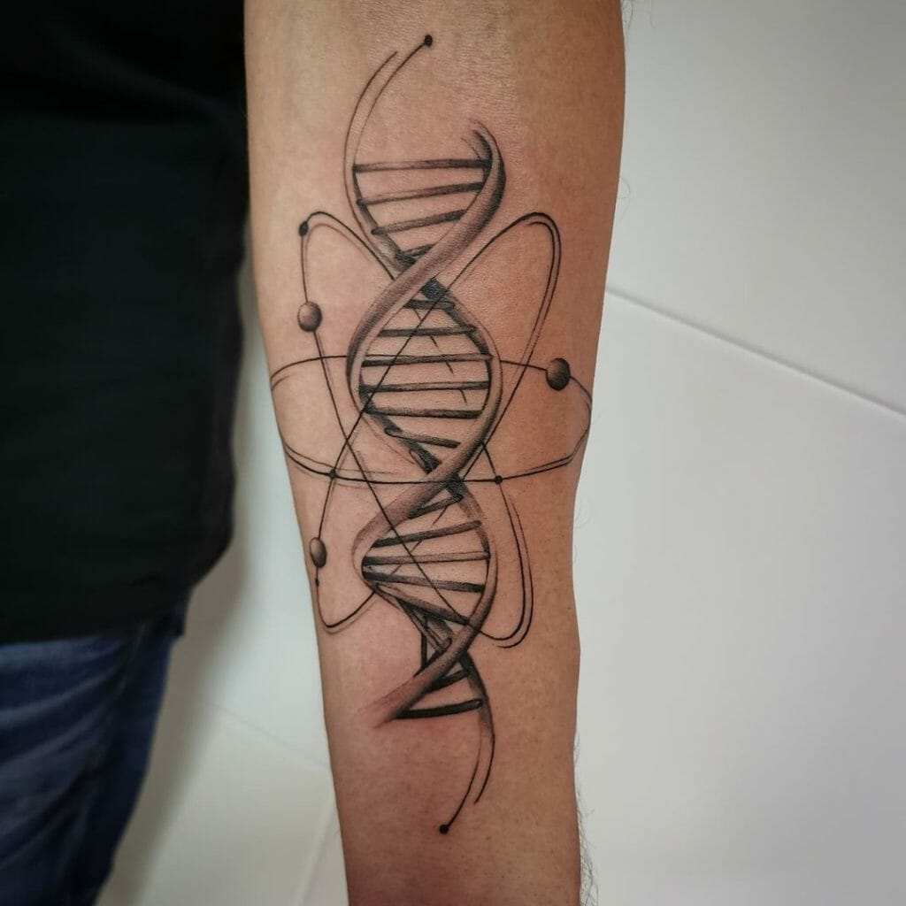 Smart Atom Tattoo Designs That Combine Physics And Biology