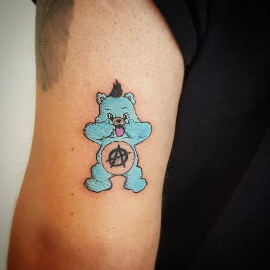 The Anarchist Care Bear Tattoo On Arm