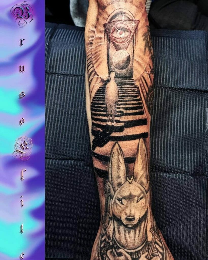 The Anubis and Skull Tattoo For The Badass In You