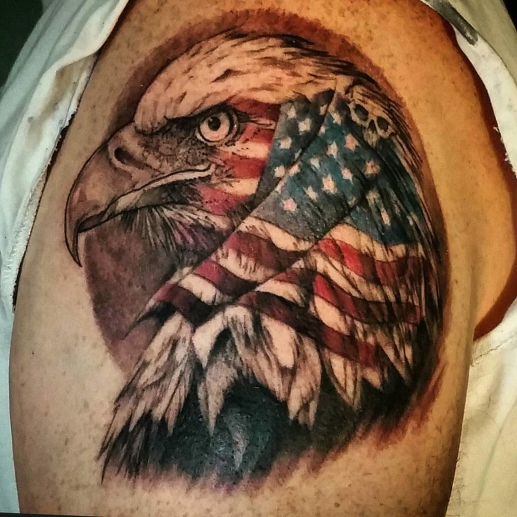 The Bald Eagle American Flag Tattoo