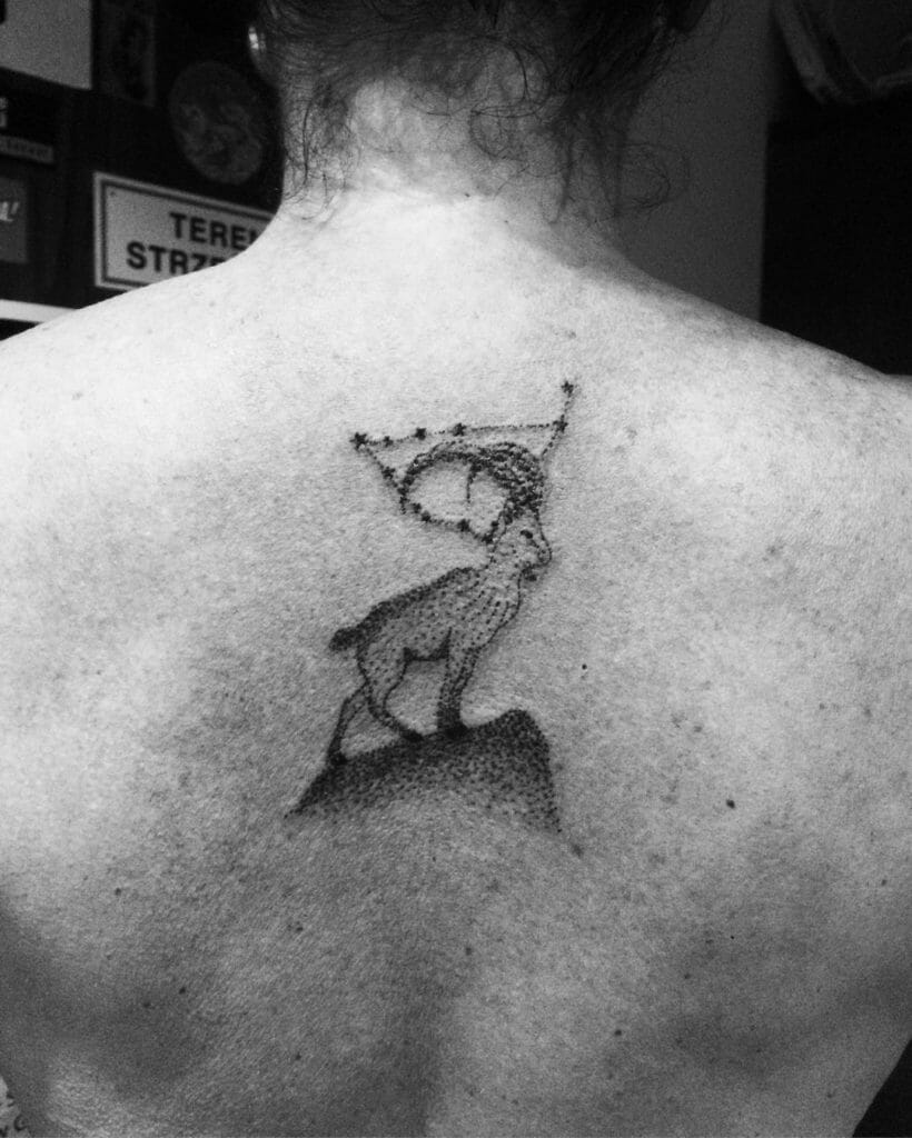 The Capricorn Constellation And Sea-Goat Tattoo