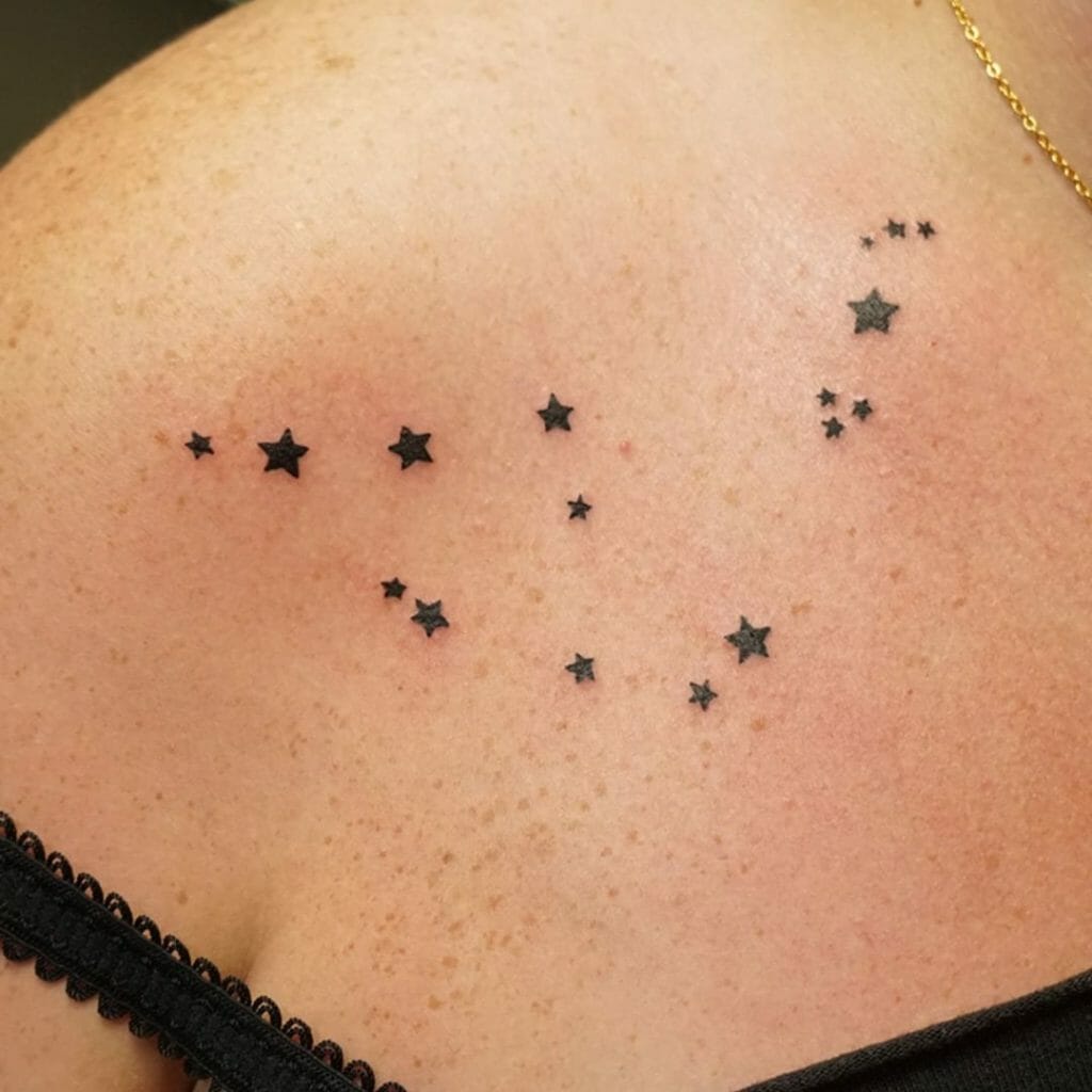 The Capricorn Star Constellation Tattoo On Shoulder