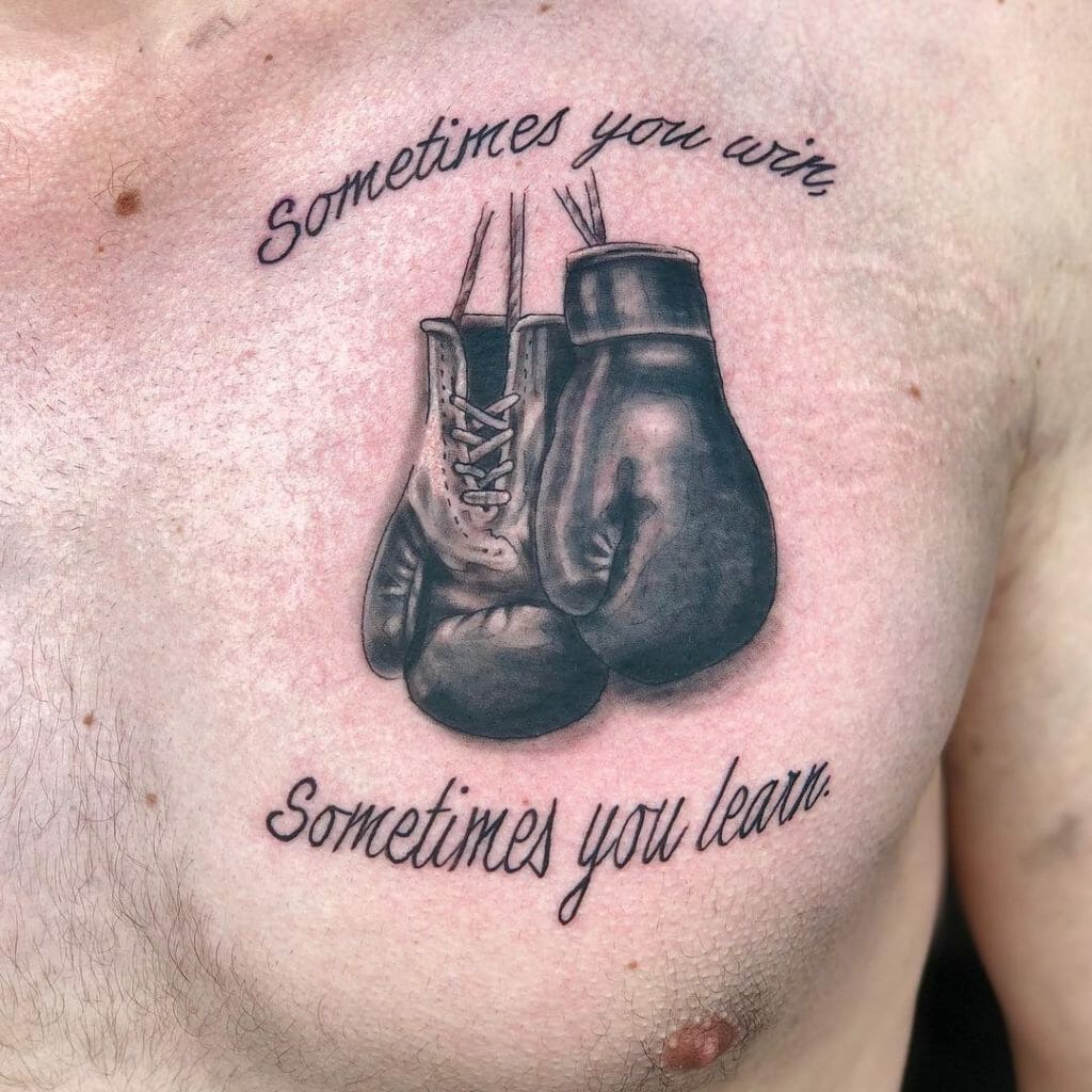 The Chest Boxing Gloves Memorial Tattoo